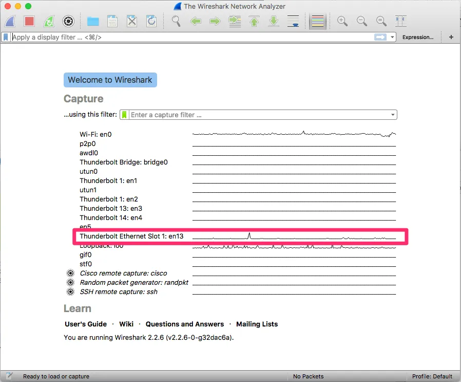 Wireshark Interface